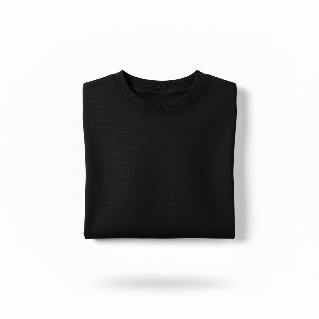 CropTop Oversize 100% Algodón Negro