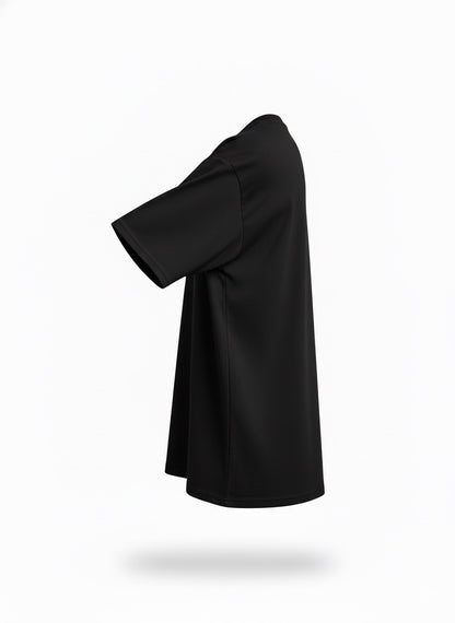 Básica 50/50 Algodón Poliester Negro