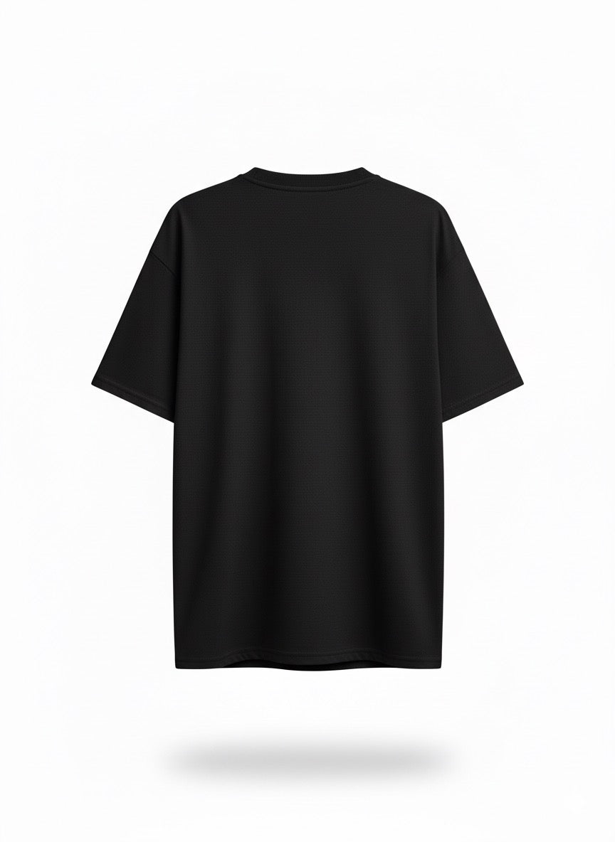 Básica 50/50 Algodón Poliester Negro