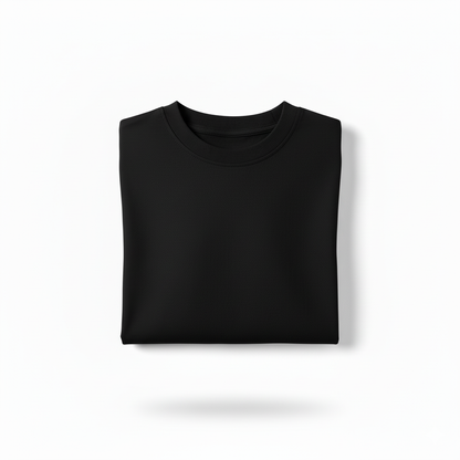 CropTop Oversize 100% Algodón Negro