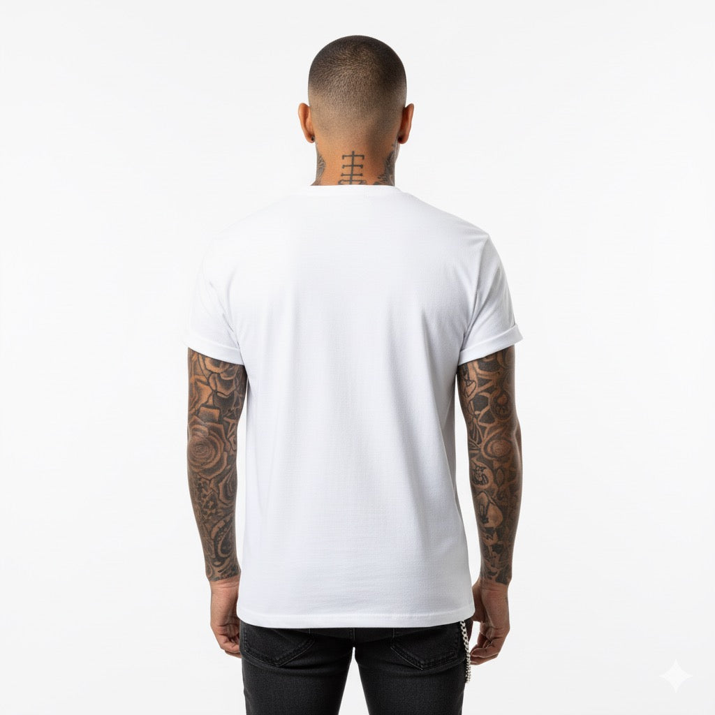 Básica 50/50 Algodón Poliester Blanco