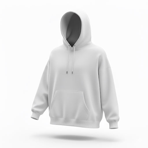 Sudadera Blanca 50/50 Algodón Poliéster