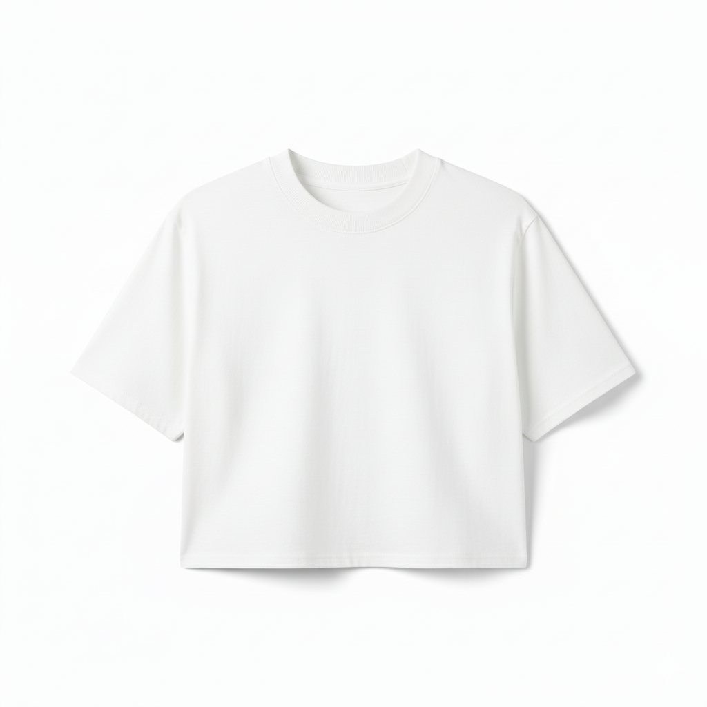 CropTop Oversize 100% Algodón Blanco