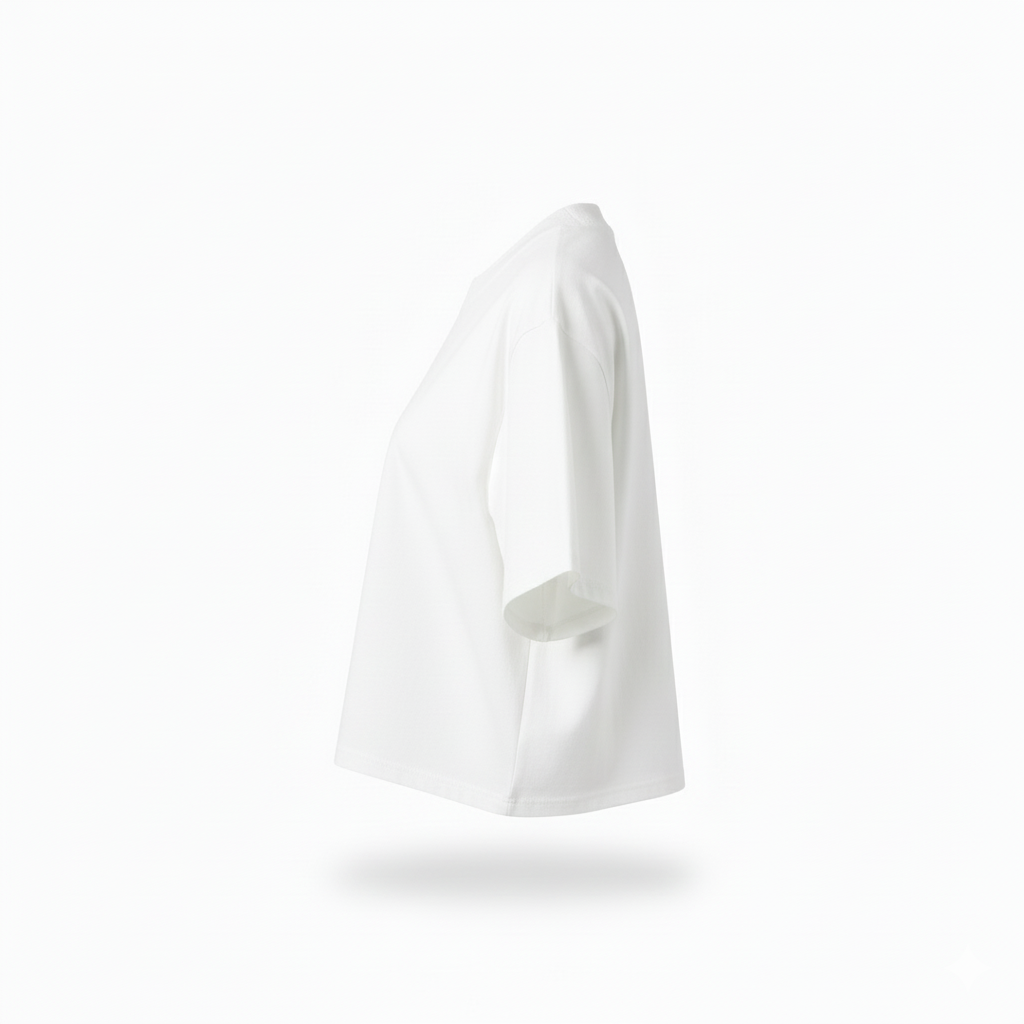 CropTop Oversize 100% Algodón Blanco