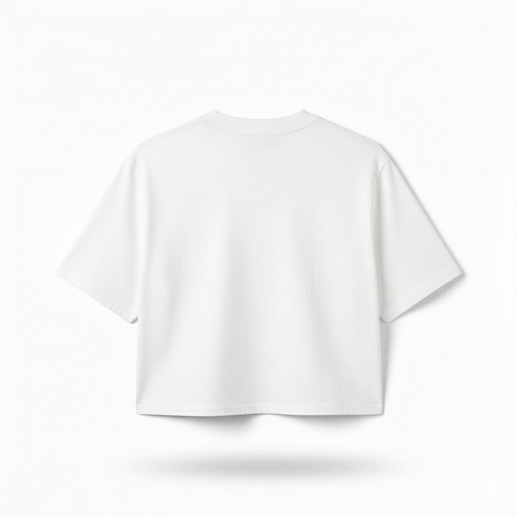 CropTop Oversize 100% Algodón Blanco