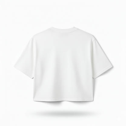CropTop Oversize 100% Algodón Blanco